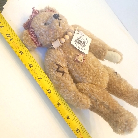 NEW Teddy Bear Plush Doll by UNIPAK with Wooden Necklace - Picture 11 of 11